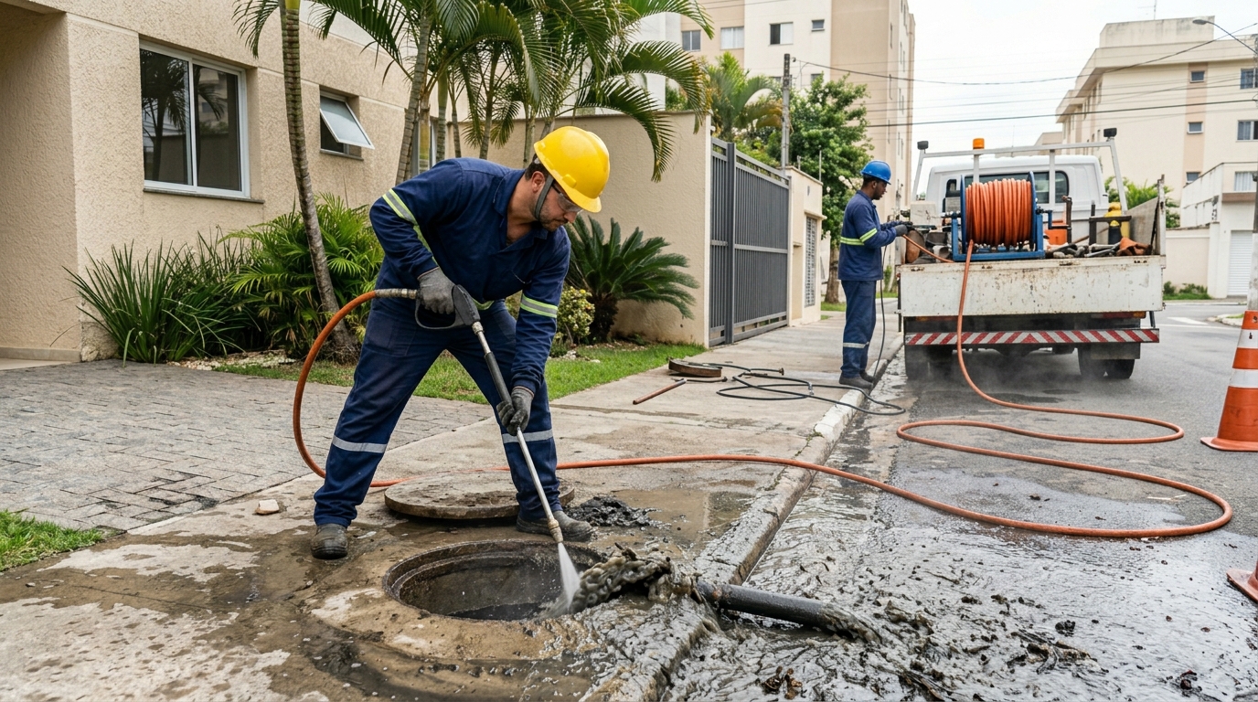 Hidrojateamento Industrial no CECAP, Guarulhos‑SP